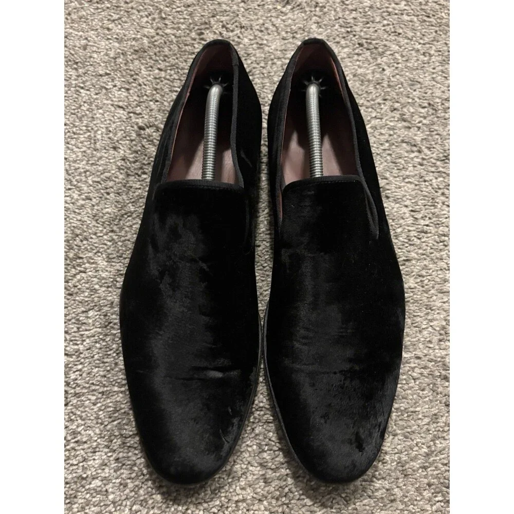Magnanni Men's Dorio Venetian Black‎ Velvet Slip-On Loafer Size 11.5 M